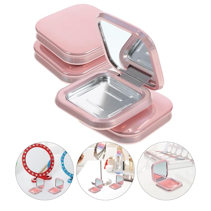 Makeup Pallette 2pcs Magnetic Eyeshadow Makeup Empty Eyeshadow Containers Box Refillable Eye Shadow with Mirror for DIY Cosmetic Foundation Blush Rose Gold Makeup Eyeshadow