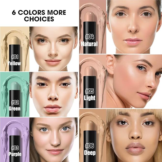 2 in 1 highlighter stick makeup Face Shaping Contouring Stick Natural Coverage Brightening Lightweight Moisturizing Long Lasting Waterproof # 04
