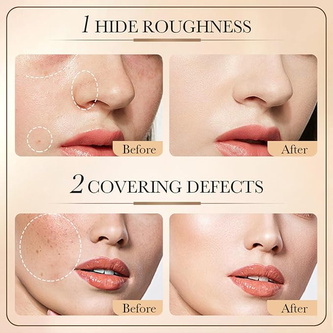 BB Blur Tinted Moisturizer Broad Spectrum SPF 30,BB Tinted Care Primer Waterproof Foundation,Beauty Perfecting BB Cream with Hyaluronic Acid and Niaciminade,Evens Skin Tone,Lightweight,Matte Finish