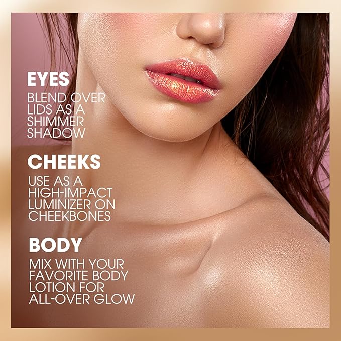 GECOMO Highly Pigmented Liquid Contour - Built-in Sponge Tip Sculpted Complexion Wand Contour Long Lasting Natural Buildable Highlighters Contour Contouring Bronzer 0.17 OZ/5.2ml - 03 LIQUID GOLD