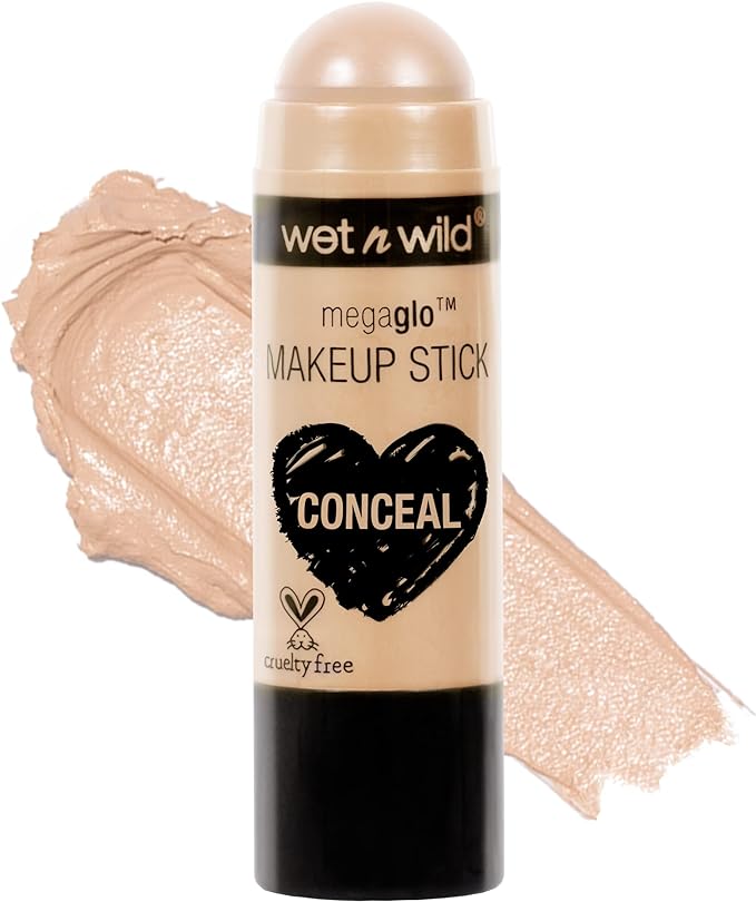 Wet n Wild MegaGlo Conceal & Contour Stick, Nude For Thought & Makeup Stick, Blush Pink Floral, Brown