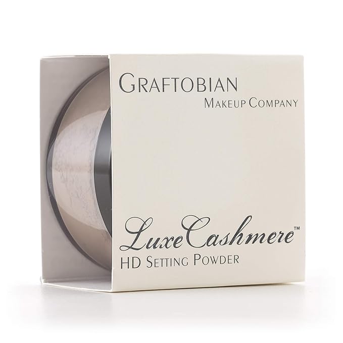 Graftobian HD LuceCashmere Setting Powder (0.7 oz) - No FlashBack, Matte, Silky Smooth Finish (Chocolate Mousse, .7 oz)