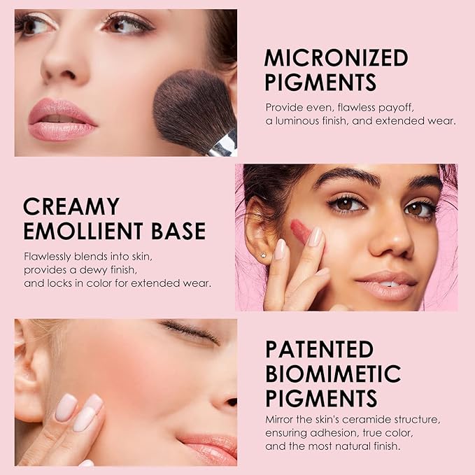 8 Colors Face Blush Palette, Matte Mineral Powder Bright Shimmer for Cheek and Eye Shadow Make-up, Contour and Highlight, Women Facial Makeup Plate
