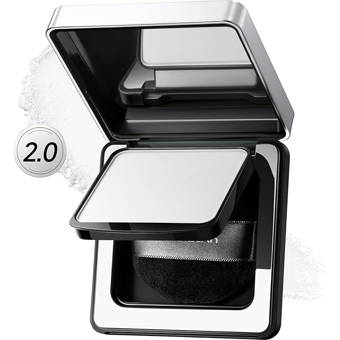 Black Magnet Soft Focus Powder+Liquid Powder Makeup Setting Spray, 24HLongglasting, Oil Control, Waterproof, Sweatproof, Poreless Summer Hot Sell All Day Matte Trio