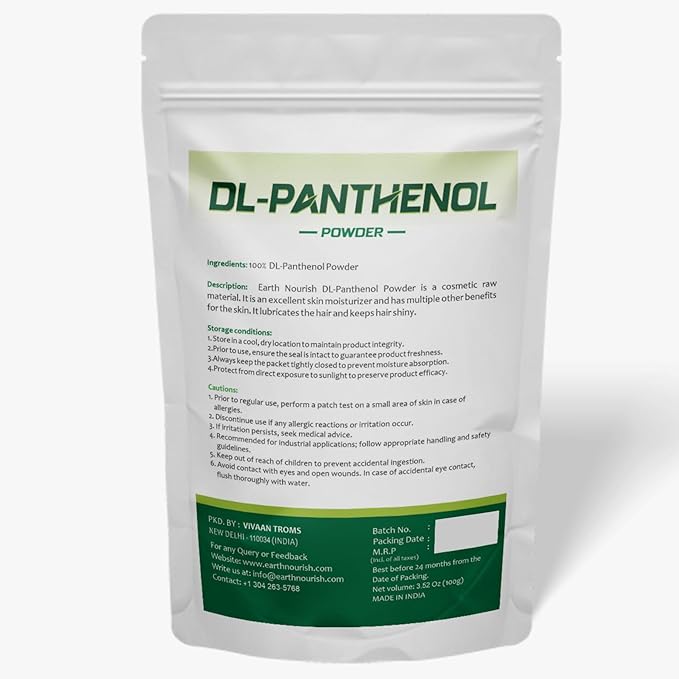 DL-Panthenol Powder 3.52oz / 100g - Provitamin B5 for Hair, Skin & DIY Cosmetics (Pack of 2)