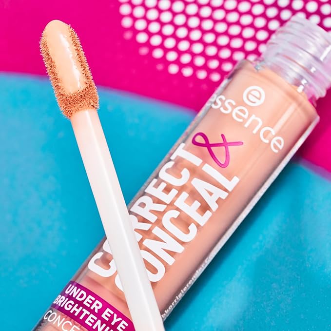 essence | Correct & Conceal Under Eye Brightening Concealer | Easy Application, Lightweight, Buildable, Infused with Aloe Vera | Vegan & Cruelty Free (20 | Medium)