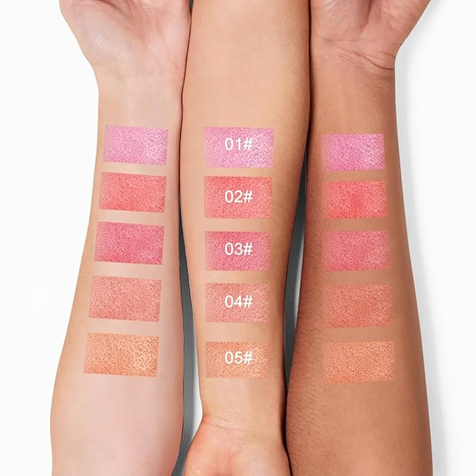 Baked Blush for Cheeks, 2 in 1 Powder Blush Palette and Highlighter, Contouring Shimmer Natural Makeup All Day Wear