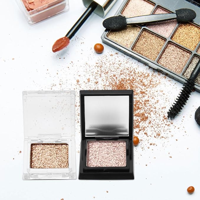 Beaupretty 4pcs Empty Eyeshadow Containers, Empty Square Eyeshadow Case, Makeup Shadow Container with 4 Pans