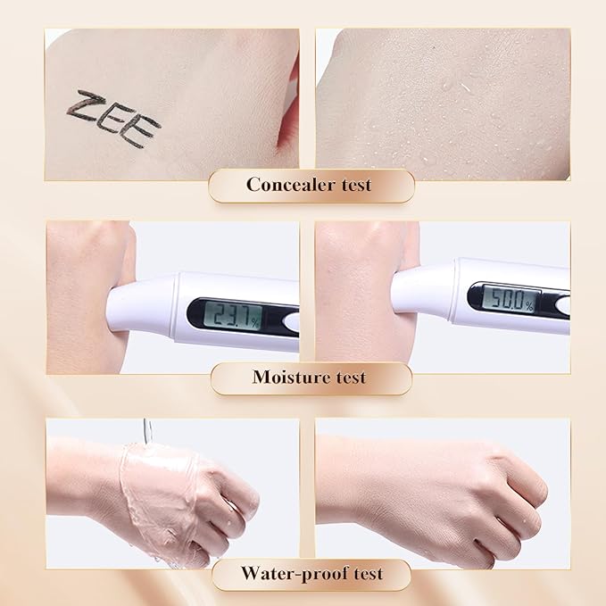 Air Cushion CC Cream Foundation, Moisturize BB Cream Makeup Primer Create Flawless & Natural Face Makeup, All-Day Hold, All Skin Types (Natural)