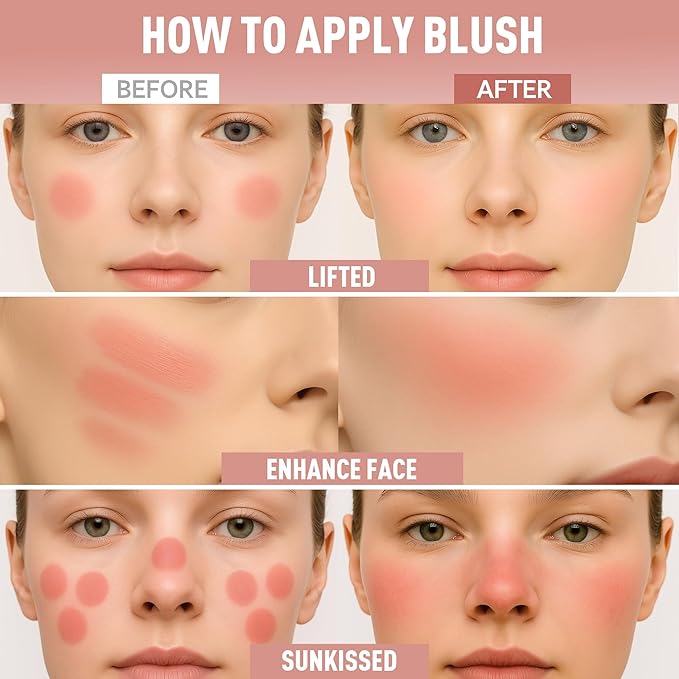 FV Liquid Blush, Long Lasting Buildable Cream Cheek Tint with High-Pigment Color, Weightless Blendable Formula for Natural Dewy Finish (Honey)