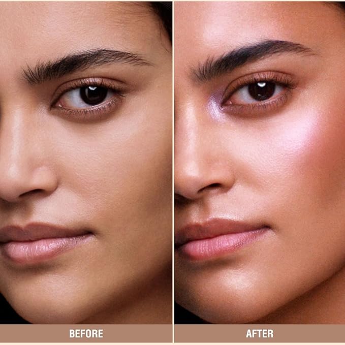 FOCALLURE Shimmer Liquid Highlighter, Smooth Cream Formula and Non-greasy Finish,Delivers a Natural Glow, Long Lasting Illuminator Highlighter Face Enhancing Makeup,Violet Ray