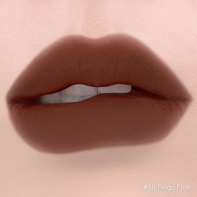 BBIA Last Velvet Lip Tint - Soft & Creamy Matte Finish Lip Stain, Blur Effect with Velvety Texture, Long-Lasting, High Pigment, Lightweight, Non-Drying, Korean Lip Makeup (38 FEIGN FINE)
