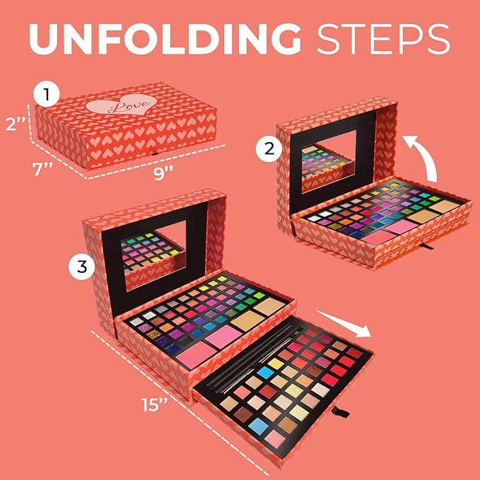 Flower All In One Makeup Kit for Teens and Women & Toysical 2-Tier Makeup for Teens