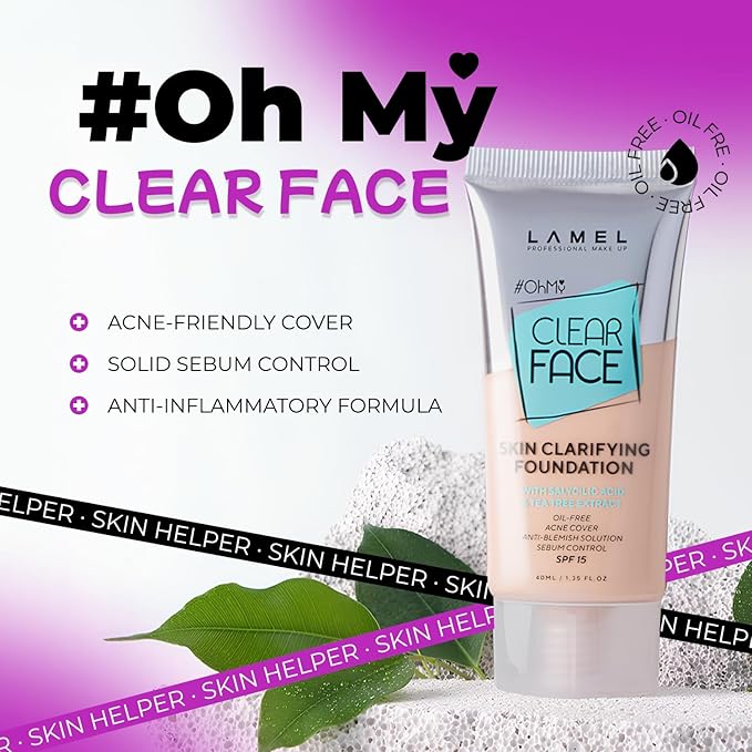 Clear Face Complexion Duo: Foundation 403 & Concealer 402 for Light to Medium Skin Tones