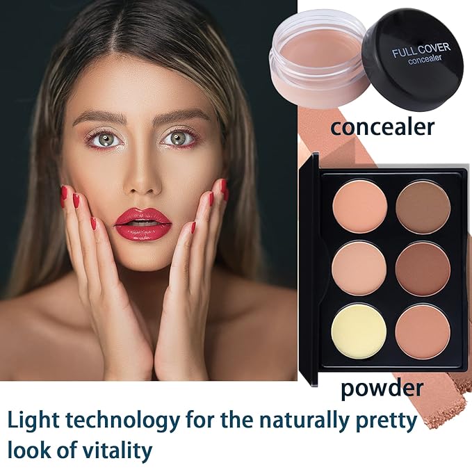 All in One Makeup Kit For Beginners, Full Makeup Kit For Teen Girls, Makeup Gift Set, Include Eyeshadows, Concealer, Cosmetic Brush, Lip Gloss, Lipstick, Powder Puff, Mascara -005