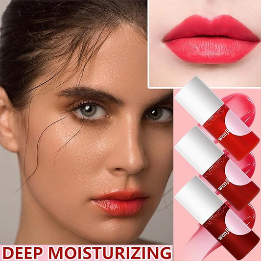 3 Colors Lip Tint Stain Set,Mini Velvet Lip Tint Watery Lip Stain Long Lasting Waterproof Moisturizing Lip & Cheek Tint,Hydrating,Natural Glossy Liquid Lipstick Lip Gloss Kits for Women(Set 02,03,04)