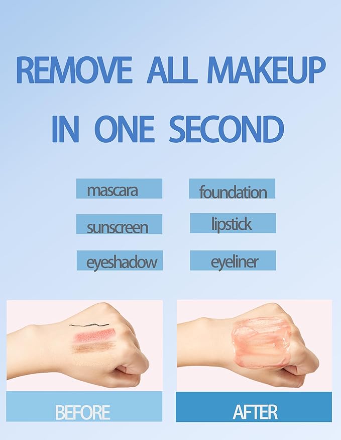 8pc Deep Cleansing Blam for Face, Mini Makeup Remover Blam, Gentle Facial Makeup Remover, Moisturizing Pore Face Cleanser, Individually Packaged Travel Essential Makaup