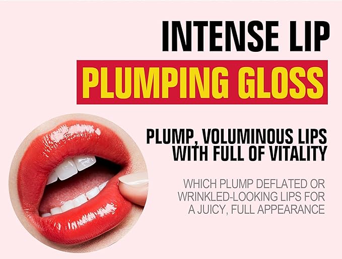 Plumping Lip Gloss With Chili Extract, Fuller Lips Instantly! Ultra-Hydrating & Nourishing, Volumizes, High-Shine, Lip Plumping Lip Tint Lipstikc, and Define Your Lips Naturally (B, 03)