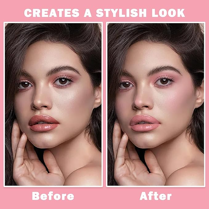 Cream Blush Stick Multi-Use Makeup Blush Stick for Lip and Cheeks Tint Solid Moisturizer Waterproof Cream Blush Natural Face Blush Makeup for All Skin Tones-03 Light Pink