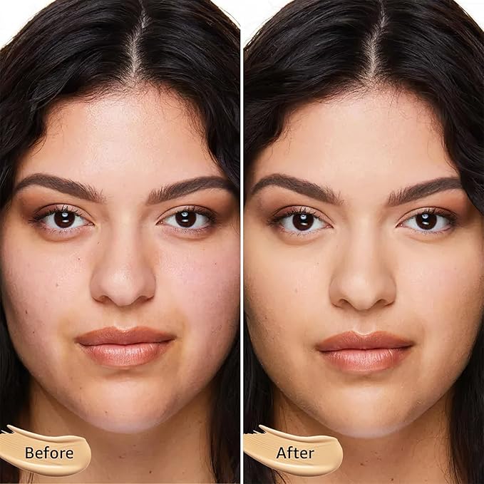 Air Cushion CC Cream Mushroom Head - Moisturizing & Oil Control BB Cream Foundation Create Long-Lasting Face Makeup, Even Color Correcting Concealer Full Coverage for All Skin Types (Buff Beige)