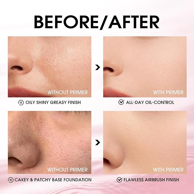 LANGMANNI Matte Grip Face Primer - Transparent Hydrating Primer, Unique Smooth Gel-Based Formula For Longlasting Perfection Face Makeup (0.33 Fl Oz, 2 Pack)