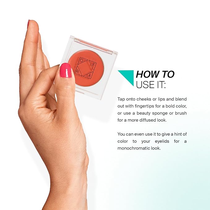 Ofra Cheek and Lip Cream - Sundown - Burnt Fire Orange Blush - 2-in-1 Makeup Cream Blush and Lip Color - Lightweight, Buildable, and Blendable Formula - 4g
