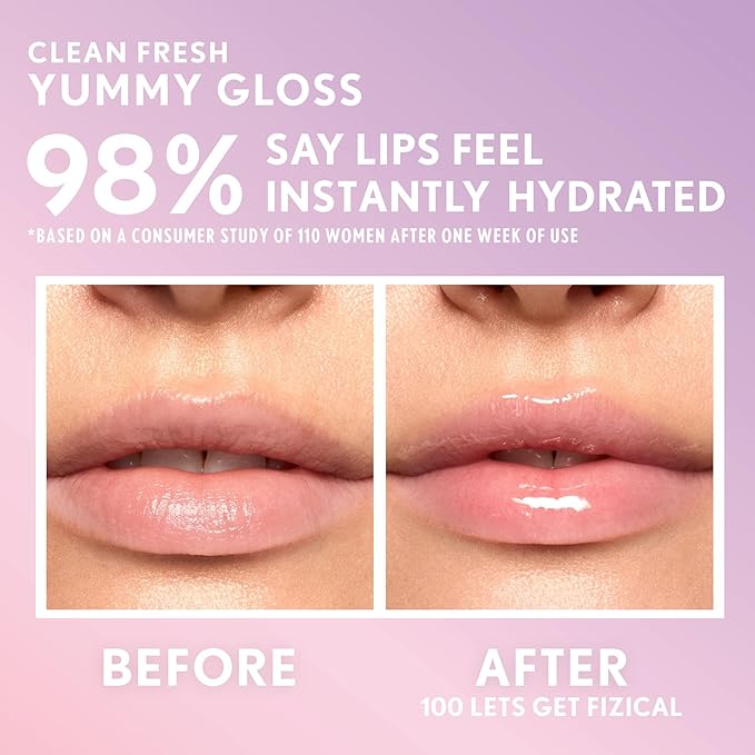 COVERGIRL Clean Fresh Yummy Lip Gloss, Sheer, Natural Scents, Vegan Formula - Let’s Get Fizzical