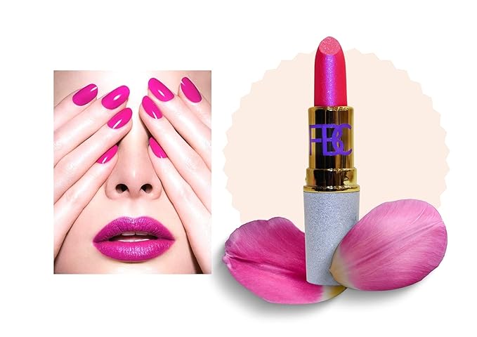 FBC Lipstick Mermaid Collection 0.79 ounces Lipstick for Women with Free Glitter - Hydrating and Lightweight with Vitamin E (Mermaid Pink)