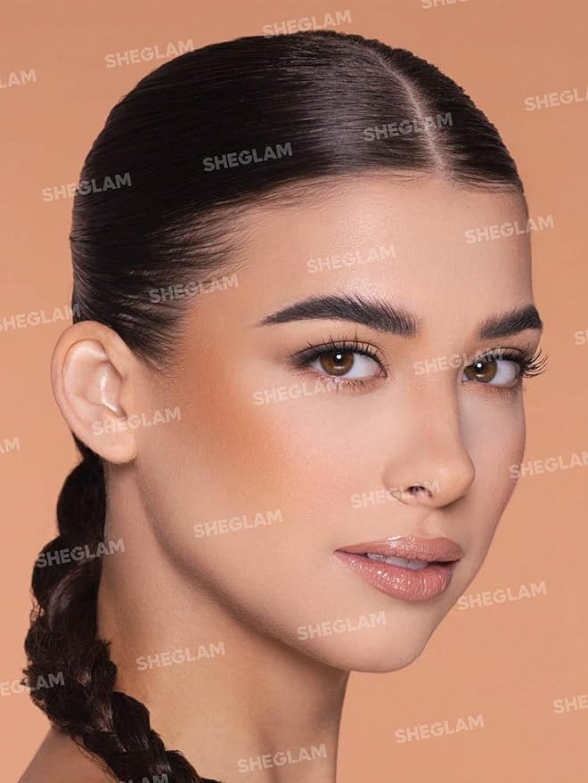 SHEGLAM Sunside Bronzer Powder Contour Long Wear Evenly Pigmented Neutral Warm Tone Sculpting Natural Matte Contour & Bronzer Face Makeup-Dawn Glow