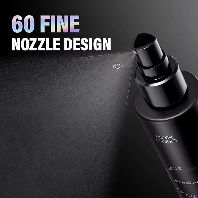 Black Magnet Soft Focus Powder+Liquid Powder Makeup Setting Spray, 24HLongglasting, Oil Control, Waterproof, Sweatproof, Poreless Summer Hot Sell All Day Matte Trio