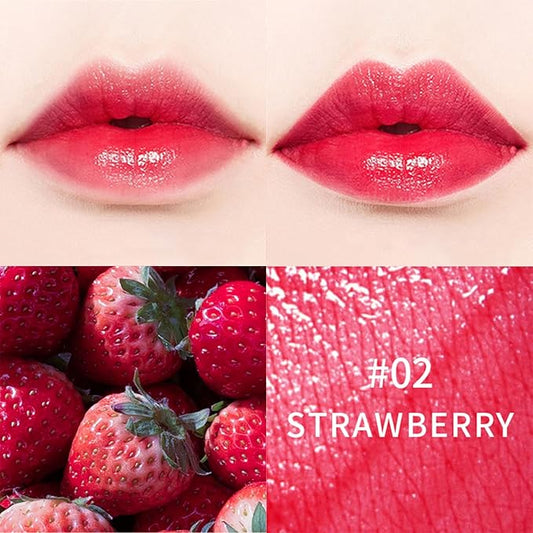 Erinde 2 Colors Water Lip Tint Stain, Mini Liquid Lipstick, Long Lasting Waterproof Lip & Cheek Stain, Non-Stick Cup Korean Lip Gloss, Lightweight, Transfer-Proof, Matte Finish Travel Size Lip Makeup