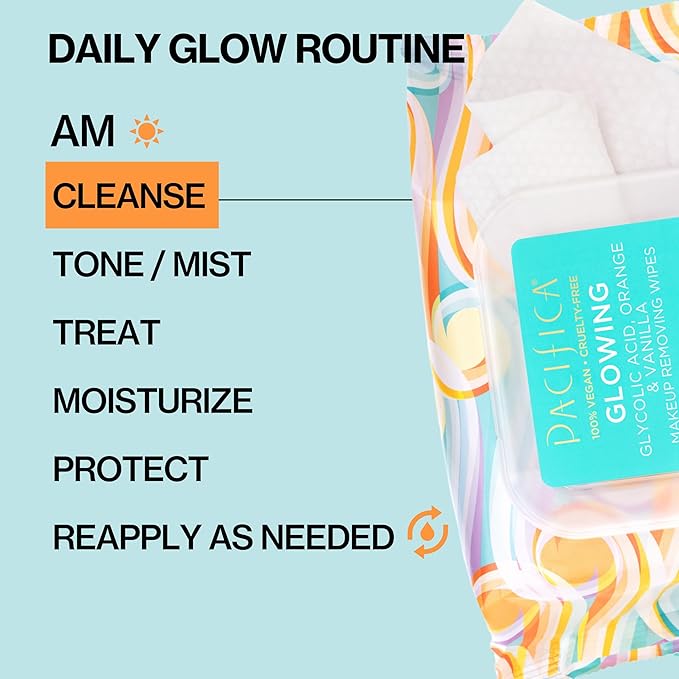 Pacifica Makeup Remover Face Wipes - Disposable Daily Face Cleansing Towelettes Wipes -Biodegradable & Eco-Friendly - Organic- Clean Beauty Vegan & Cruelty-Free Dermatologist Tested 10 Count