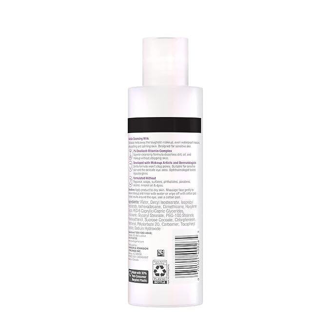 Neutrogena Makeup Melting Nourishing Micellar Milk with 7% Emollient-Vitamin Complex, Soothing Fragrance-Free Eye, Lip & Face Makeup Remover for Sensitive & Dry Skin, Oil-Free, 6.7 fl. oz