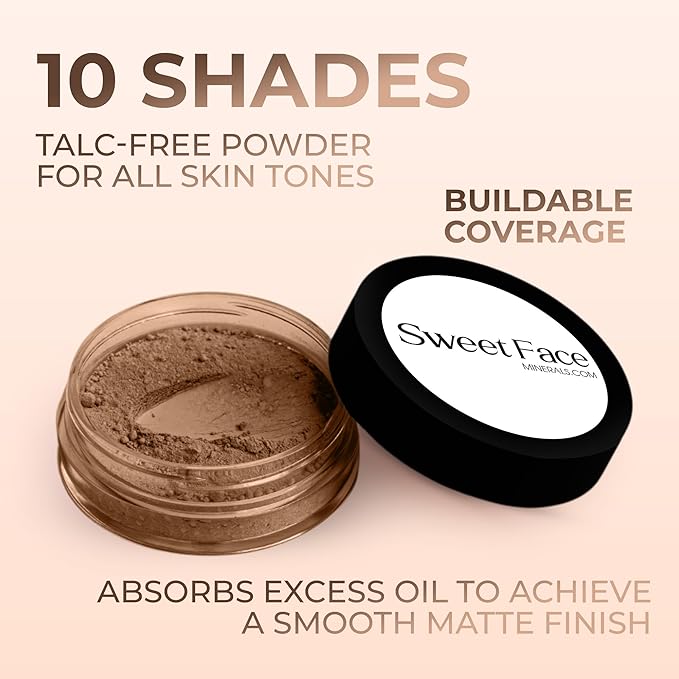 (Cocoa) (30gm Jar) FOUNDATION Mineral Makeup with SPF 18+, Full Coverage Matte Loose Powder, Bare Face Cosmetics