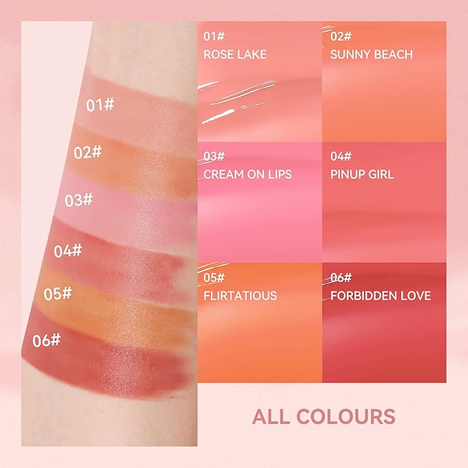 3 Pack Liquid Blush Set, Rose Blush, Light Pink Blush, Tangerine Orange Blush for White Fair Skin, Daughter Teen Girls Gift Idea, Vegan & Cruelty-Free, 0.28fl.oz /8ml (#01#02#03)