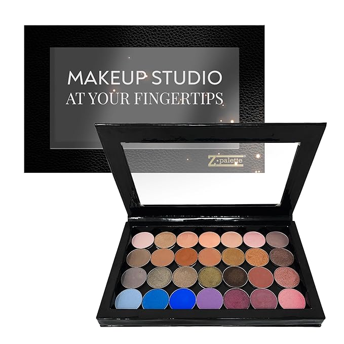 Deep Large Magnetic Makeup Palette, Empty Magnetic Palette, Universal Magnet makeup palette for Eyeshadows, Powders, Customizable Beauty Organizer with Clear Window