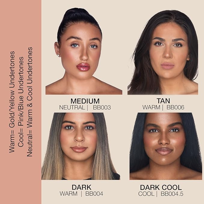 bellapierre BB Cream with SPF 20 - Tinted Sunscreen, Concealer, Matte Foundation, & Moisturizing Face Cream | Lightweight Formula + Pump Top Applicator | Non-Toxic & Paraben Free | 1.7 Oz - Medium