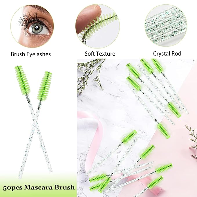 Lash Extension Cleanser, Lash Shampoo Cleaning Kits with Lash Fan, 60ml Lash Shampoo,Cleaning Brush and Wash Bottle for Lash Bath(Green)
