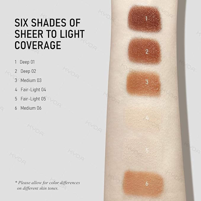 KYDA Tinted Moisturizer Stick, Solid Serum for Boost Skin Tint, Tinted Foundation Stick, Solid Beauty Balm for Contour Concealer, Sheer to Light Cover, Lightweight Blendable, 03