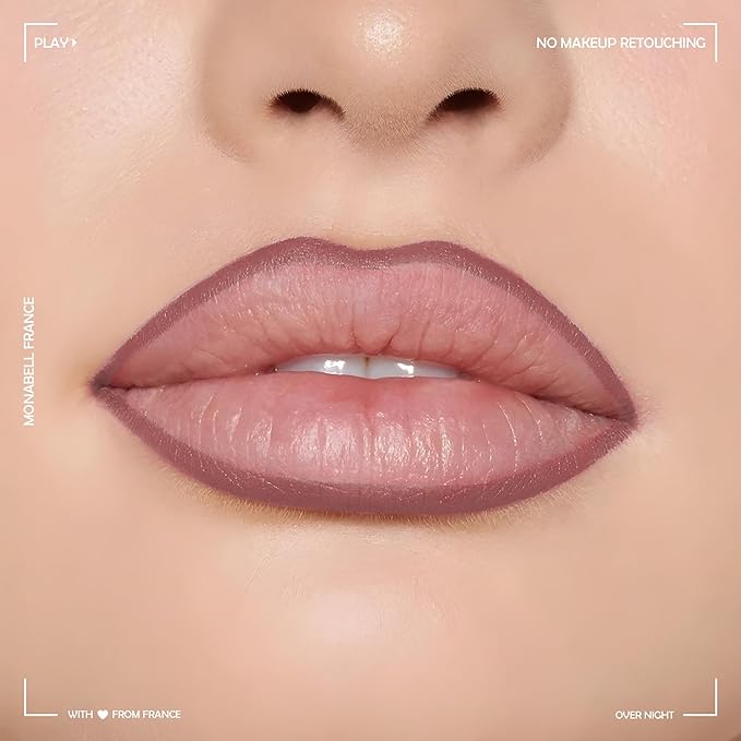 Over Night Lip Liner Pencil for Women - Soft Moisturizing, Creamy Long-Lasting Texture, Smooth Glide & Defined Finish