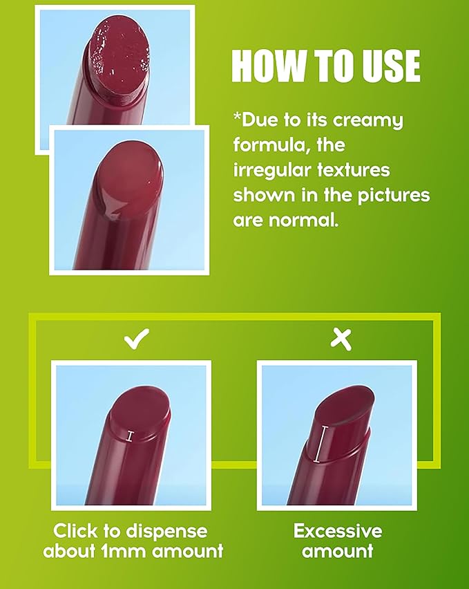 Press Lipstick Lip Oil Slick Click, Shining Hydrating Jelly Solid Lip Gloss, Mirror Glass Lip Glaze Moisturizing Lipstick Solid Water Gloss Lip Tint, Vivid Color Glossy Lip Makeup, 06