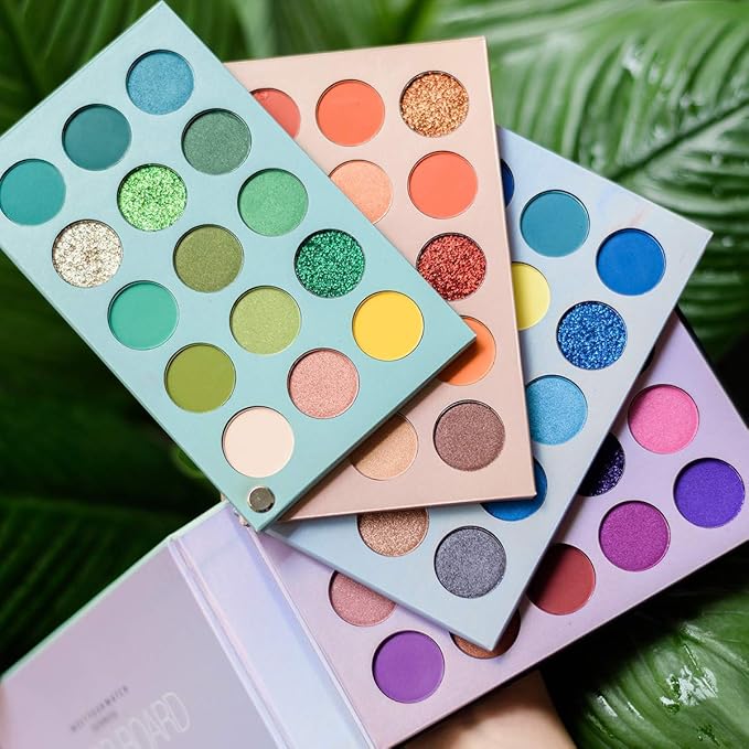 60 Colors Eyeshadow Palette 4 in1 Color Board Makeup Palette & 6 PCS Matte Birthday Edition Durable Liquid Lipstick Beauty Cosmetics Makeup Set