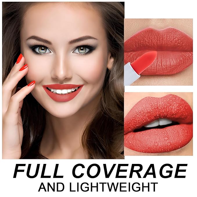 Matte Bullet Long Wear Lipstick - Vegan and Cruelty-Free - Smudge and Waterproof Matte Lipstick with Moisturizing Formula - All Day Comfort - (Power Play #01)