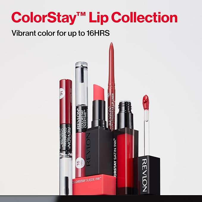 REVLON ColorStay Satin Ink Crown Jewels Liquid Lipstick, Longlasting & Waterproof Lipcolor, Moisturizing Creamy Formula Infused with Black Currant Seed Oil, 036 Royal Amethyst, 0.17 fl oz.