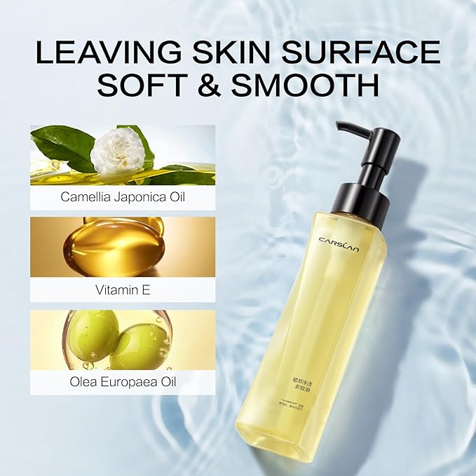 Purifying Cleansing Oil, Gentle Oil Cleanser with Olea Europaea and Vitamin E for Face, Lightweight Makeup Removing Cleansing Oil, 4.06 fl oz / 120ml
