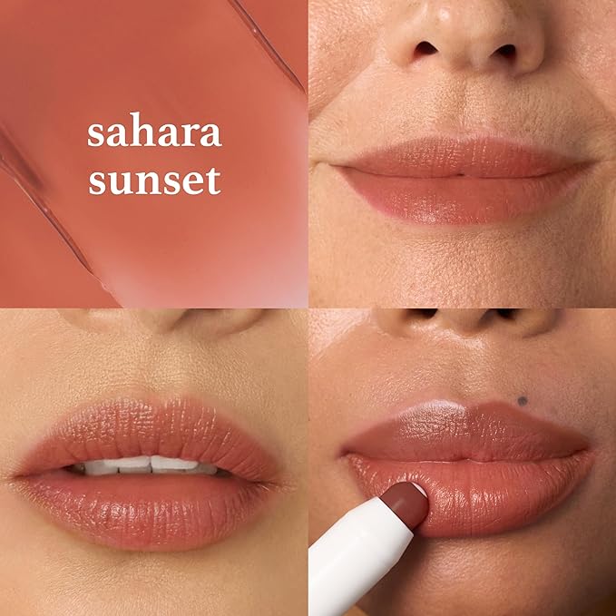 Julep With a Trace Retractable Creamy Long-Lasting Lip Liner, Velvet Mauve & It's Balm: Tinted Balm + Buildable Lip Color, Sahra Sunset