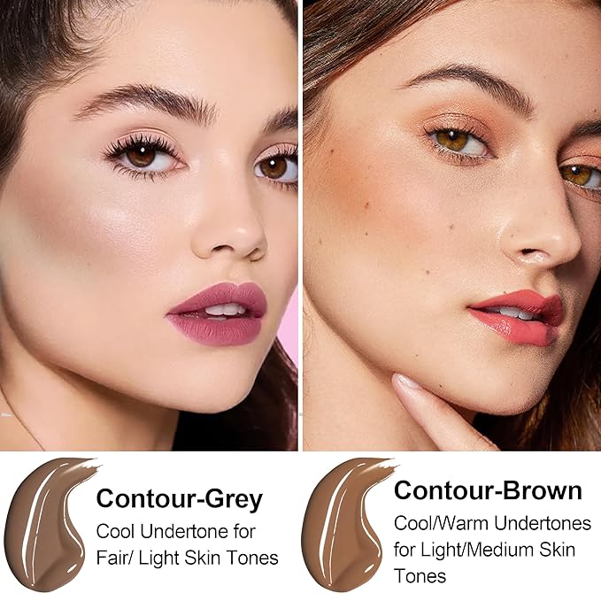 FV Cool Toned Contour Stick, Long Lasting Liquid Contour Wand, Lightweight, Blendable & Natural Cream Contour for Face, Vegan & Cruelty-free, 04 Grey