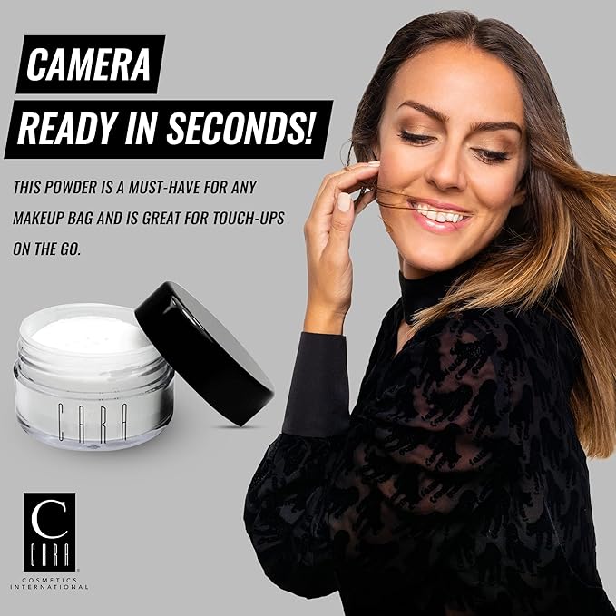 CARA Cosmetics High Definition Loose Powder - Translucent Loose Setting Powder For Make Up, Finishing Powder, Face Powder, Talc-Free Powder Makeup, Radiant Face Powder With Shine Free Finish (White)