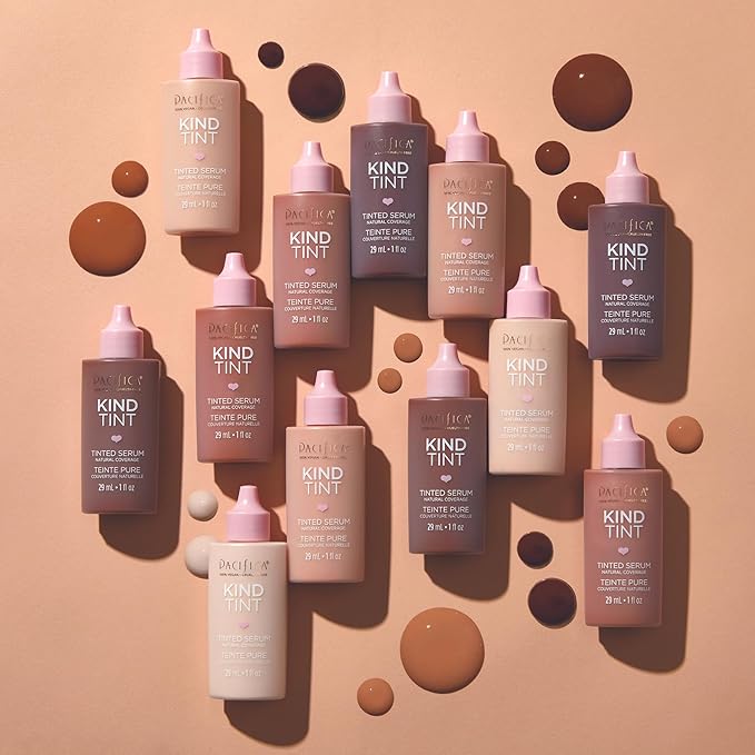 Pacifica Tinted Moisturizer – Kind Tint Serum, Lightweight Hydrating Foundation with Vegan Collagen & Hyaluronic Acid for Dewy Glow, Buildable Coverage, Vegan, 1 fl oz (Shade 15)