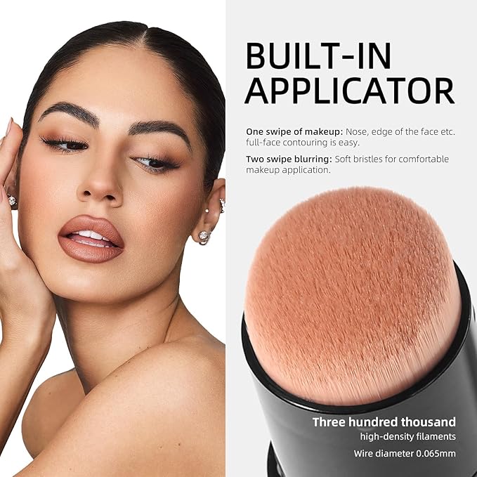 Erinde Cream Contour Bronzer Stick, Natural Finish Contouring Stick, Blendable & Smooth Matte Bronzer Stick, Waterproof & Long Lasting Face Shaping Makeup, 03 Light To Medium